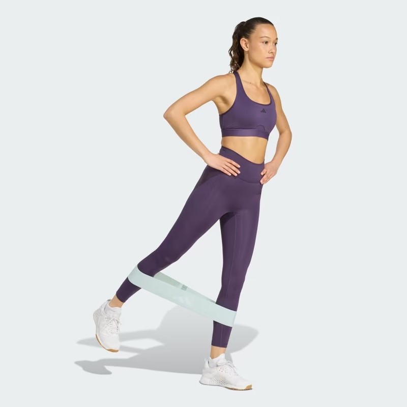 Adidas Optime Essentials No Front Rise Seam 7/8 Kadın Tayt JY4818 (JY4818) Mor