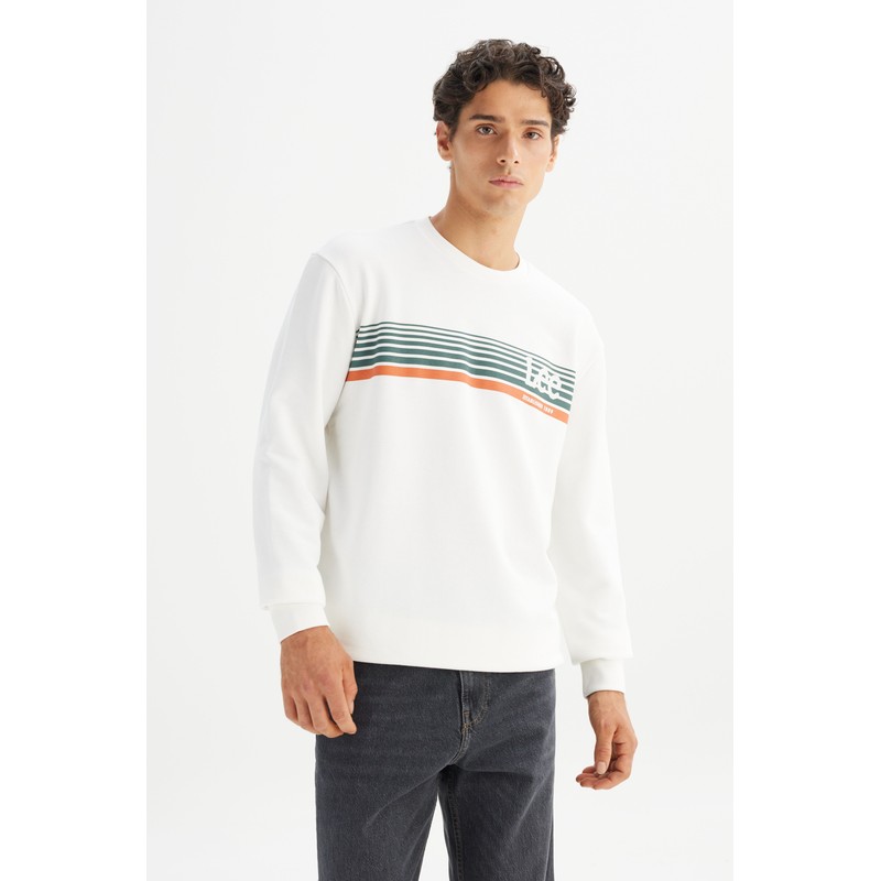 Lee Regular Fit Normal Kesim Bisiklet Yaka Erkek Sweatshirt L2520099102 (L2520099102) Ekru