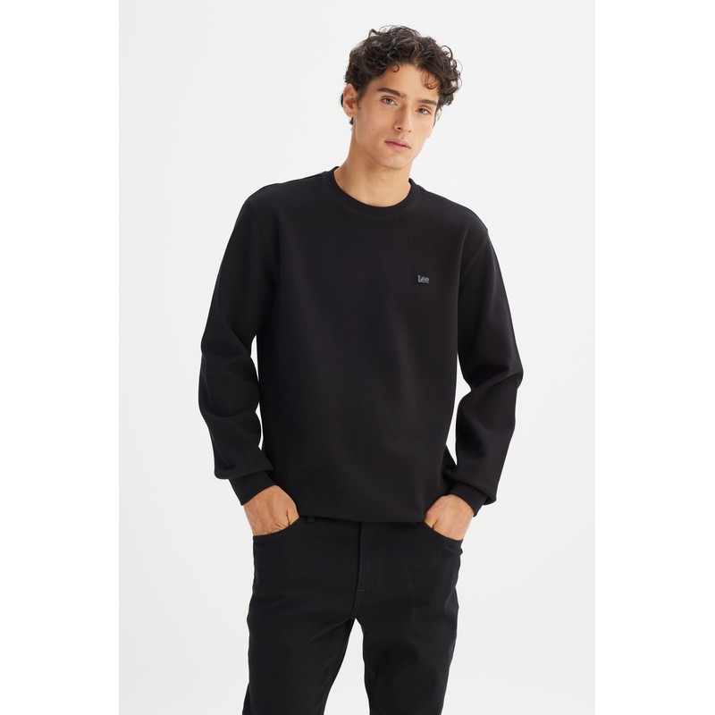 Lee Regular Fit Normal Kesim Bisiklet Yaka Erkek Sweatshirt L2520308001 (L2520308001) Black