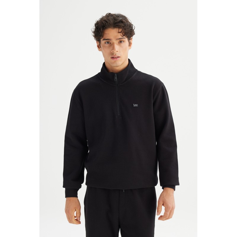 Lee Yarım Fermuarlı Dik Yaka Erkek Sweatshirt L2520312001 (L2520312001) Lee Yarım Fermuarlı Dik Yaka Erkek Sweatshirt L2520312001 (L2520312001)