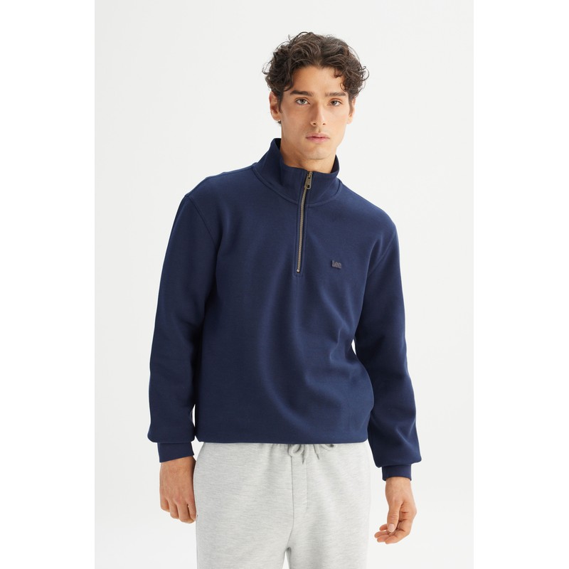 Lee Yarım Fermuarlı Dik Yaka Erkek Sweatshirt L2520312411 (L2520312411) Lacivert