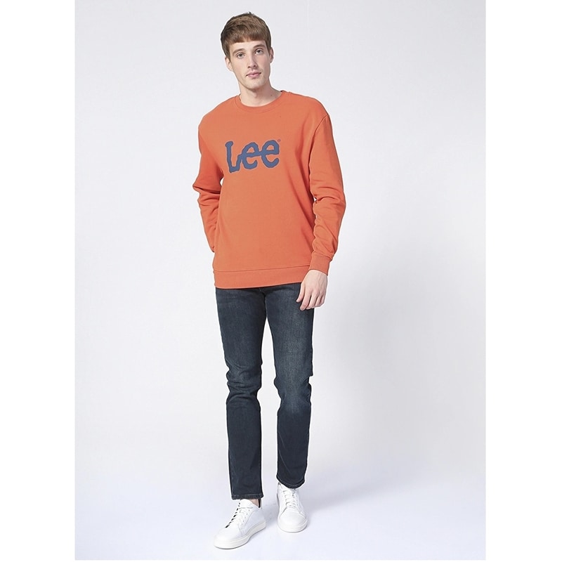 Lee Bisiklet Yaka Turuncu Erkek Sweatshirt (L80XTJBH) Lee Bisiklet Yaka Turuncu Erkek Sweatshirt (L80XTJBH)