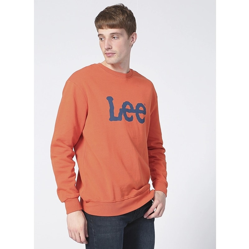 Lee Bisiklet Yaka Turuncu Erkek Sweatshirt (L80XTJBH) Lee Bisiklet Yaka Turuncu Erkek Sweatshirt (L80XTJBH)