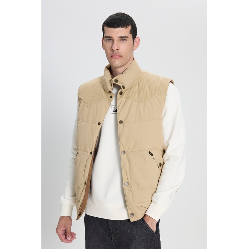 Lee Erkek Çift Taraflı Şişme Yelek LD507064755 (LD507064755) Camel