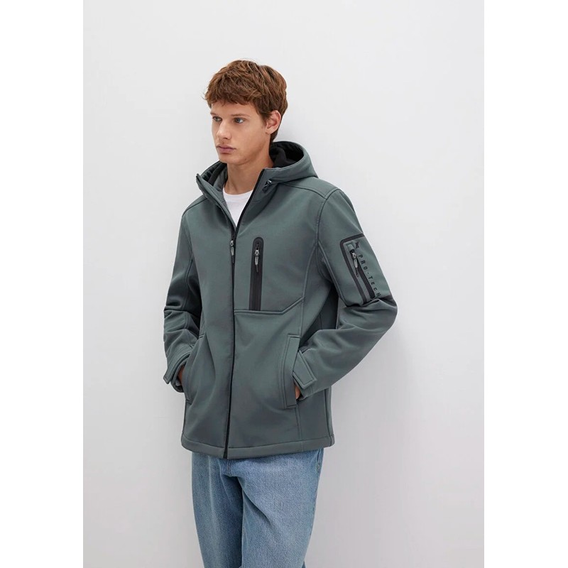 Mavi Su İtici Kapüşonlu Erkek Scuba Ceket (M0110264-71598) Yeşil