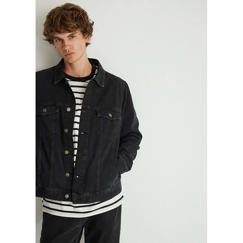 Mavi Ray Kolej Erkek Oversize Jean Ceket (M0110273-85218) Antrasit
