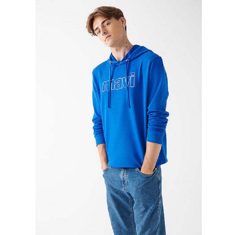 Mavi Logo Baskılı Kapüşonlu Erkek Sweatshirt (M065606-70913) Mavi Logo Baskılı Kapüşonlu Erkek Sweatshirt (M065606-70913)