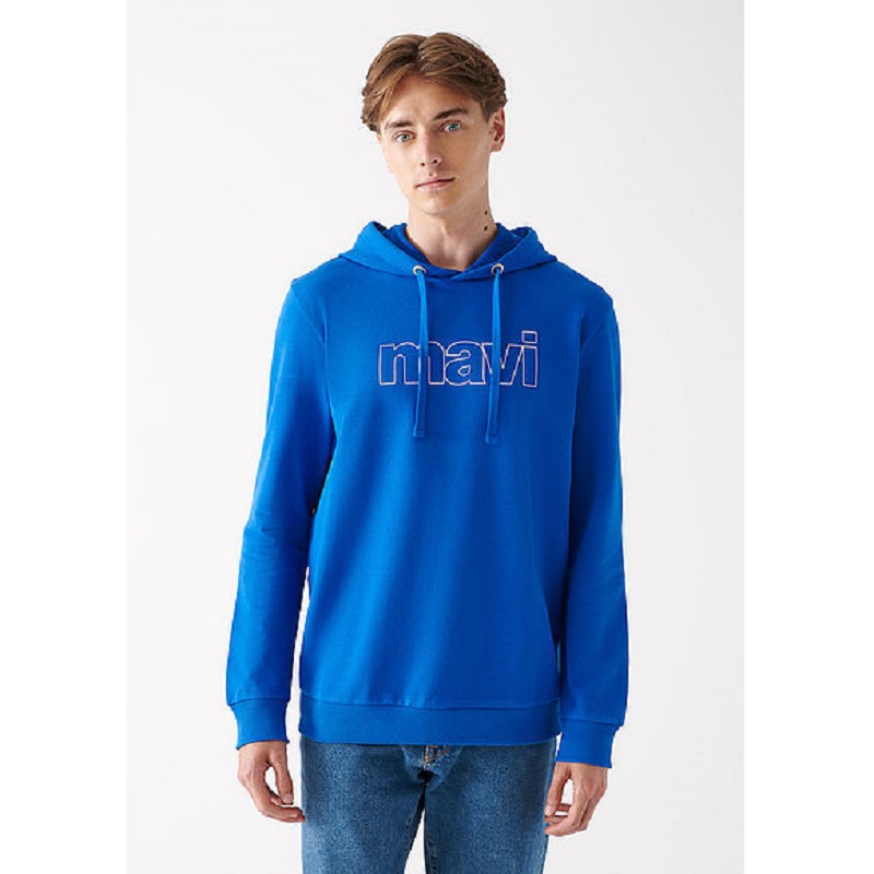 Mavi Logo Baskılı Kapüşonlu Erkek Sweatshirt (M065606-70913) Mavi Logo Baskılı Kapüşonlu Erkek Sweatshirt (M065606-70913)