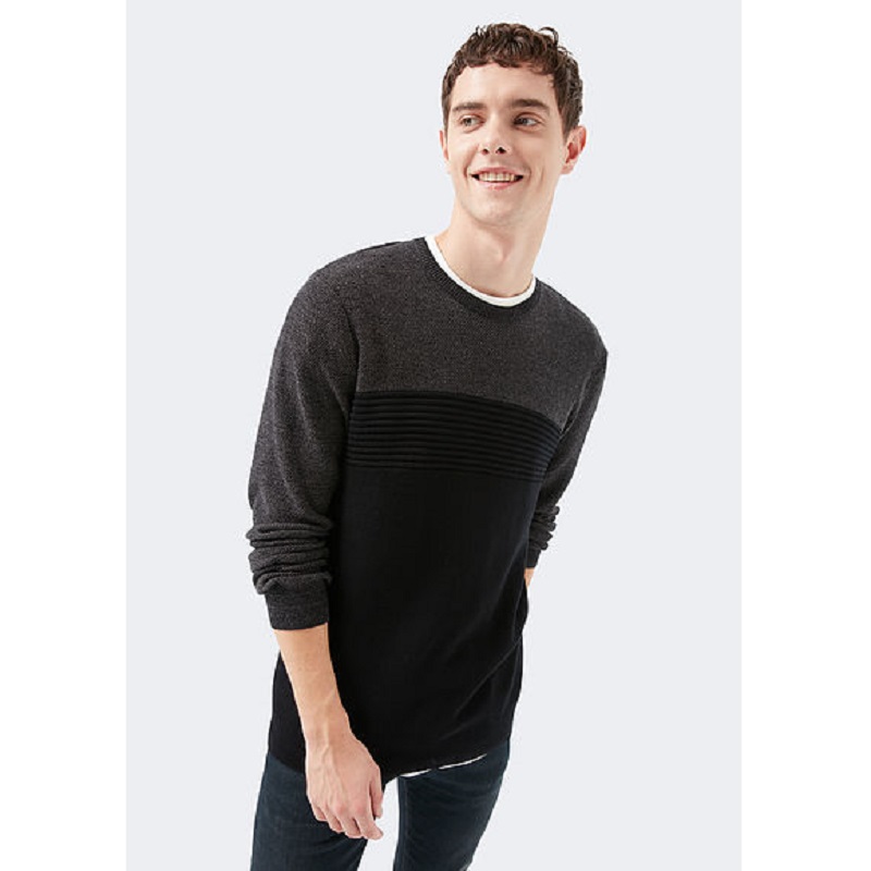 Mavi Blok Renkli Erkek Kazak (M070377-900) Mavi Blok Renkli Erkek Kazak (M070377-900)