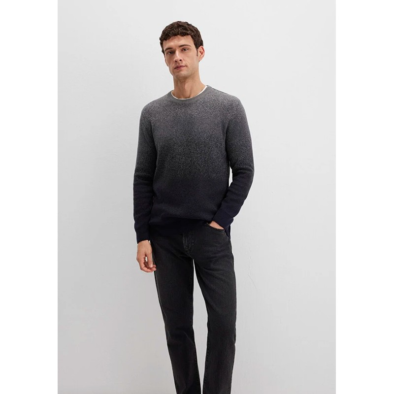 Mavi Bisiklet Yaka Erkek Kazak (M070779-34686) Gri