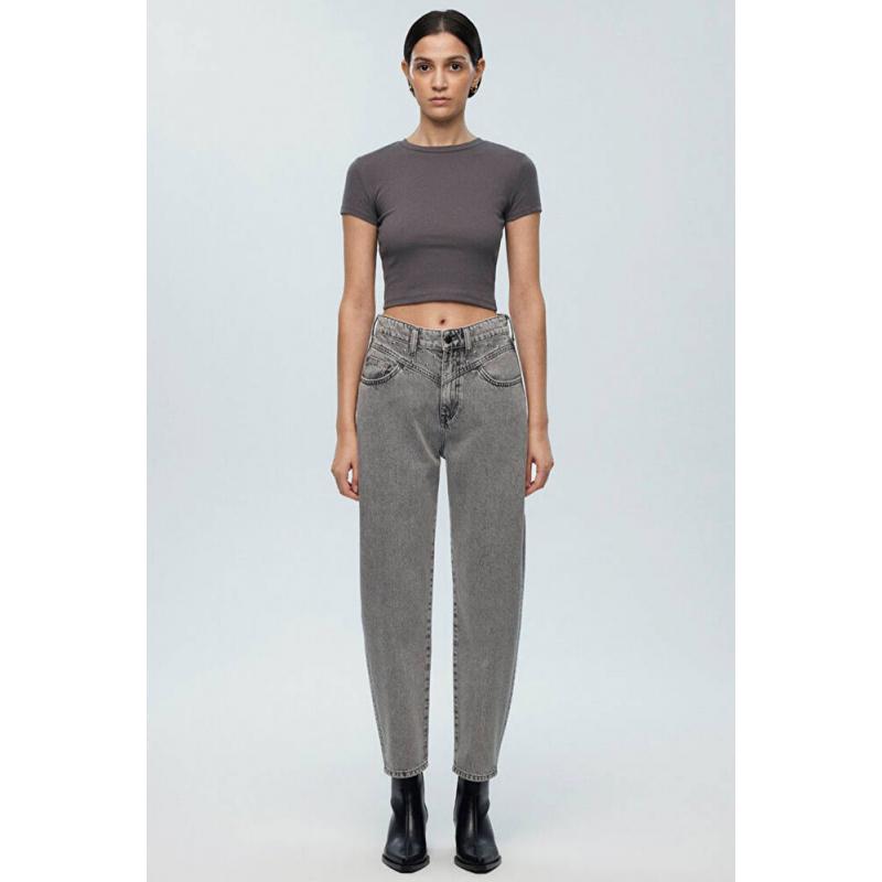 Mavi Lola Smoke Shiny Denim Kadın Jean Pantolon (M101076-88588) Gri