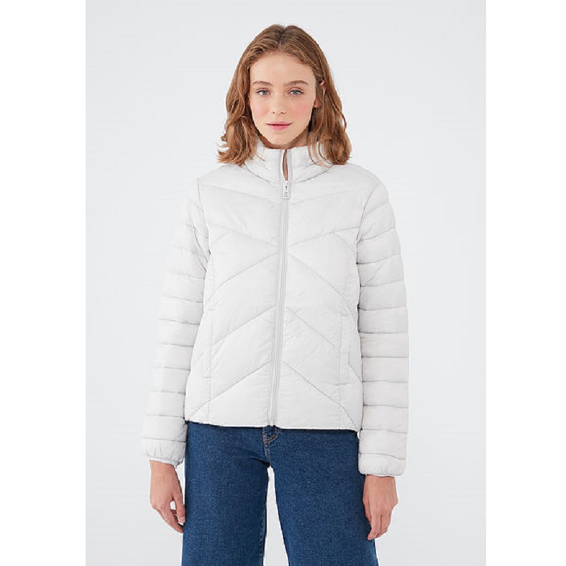 Mavi Dik Yaka Kadın Mont (M110698-27105) Mavi Dik Yaka Kadın Mont (M110698-27105)