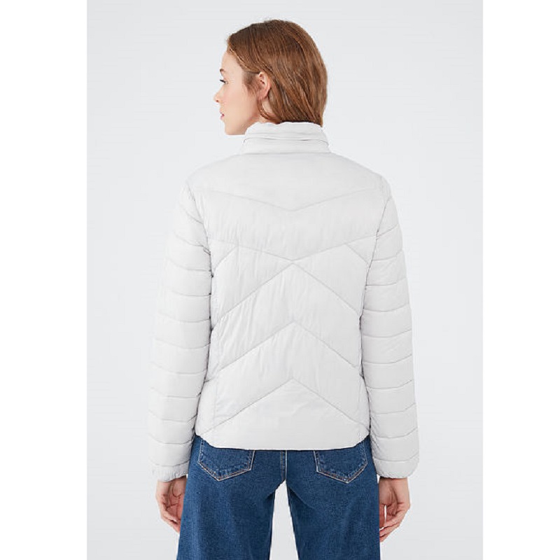 Mavi Dik Yaka Kadın Mont (M110698-27105) Mavi Dik Yaka Kadın Mont (M110698-27105)