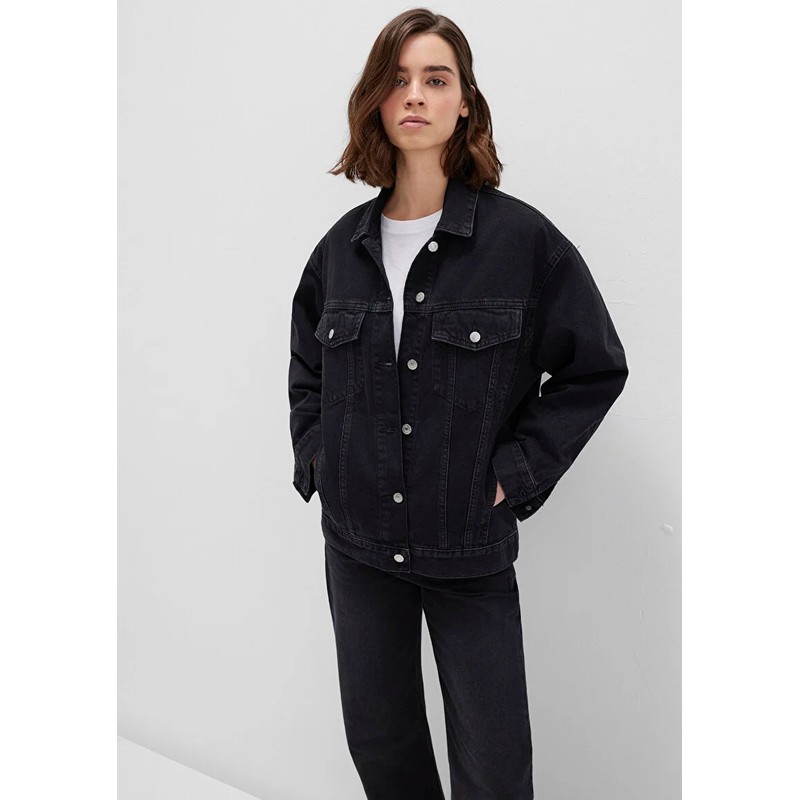 Mavi Luna Dark Smoke 90S Kadın Oversize Denim Ceket (M1110177-90547) Antrasit