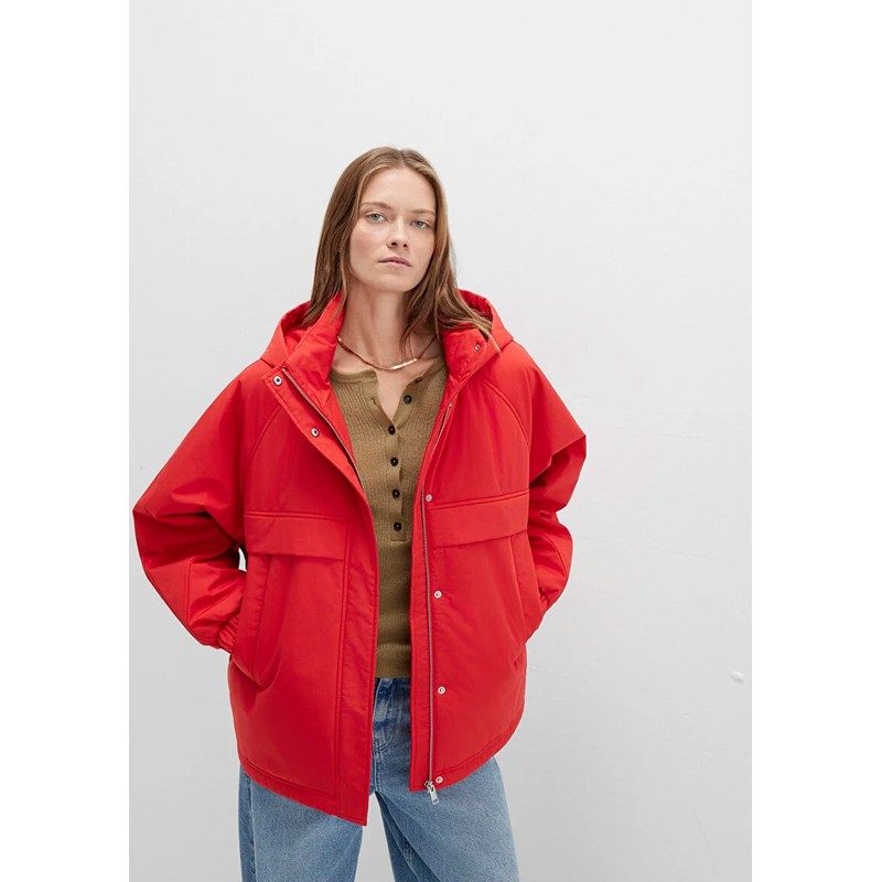Mavi Kapüşonlu Kadın Oversize Ceket (M1110348-70461) Kırmızı