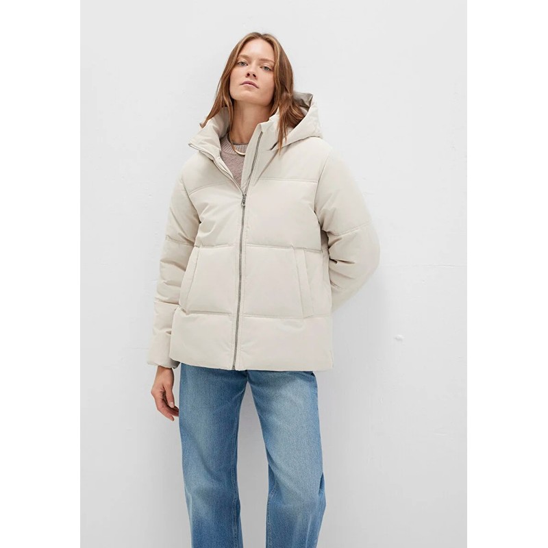 Mavi Kapüşonlu Kadın Şişme Mont (M1110445-70143) Taş