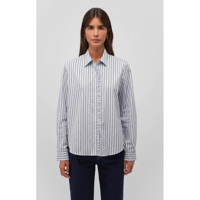 Mavi Çizgili Kadın Gömlek (M1210953-81493) Mavi Çizgili Kadın Gömlek (M1210953-81493)