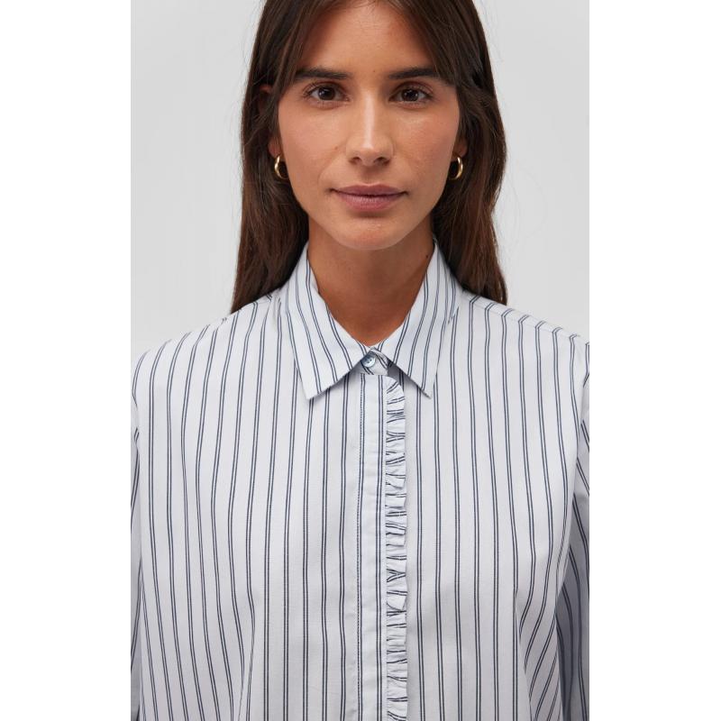 Mavi Çizgili Kadın Gömlek (M1210953-81493) Mavi Çizgili Kadın Gömlek (M1210953-81493)