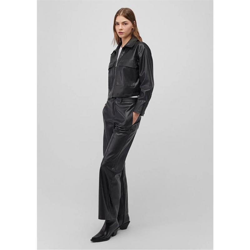 Mavi Kadın Suni Deri Fermuarlı Gömlek (M1210967-900) Mavi Kadın Suni Deri Fermuarlı Gömlek (M1210967-900)