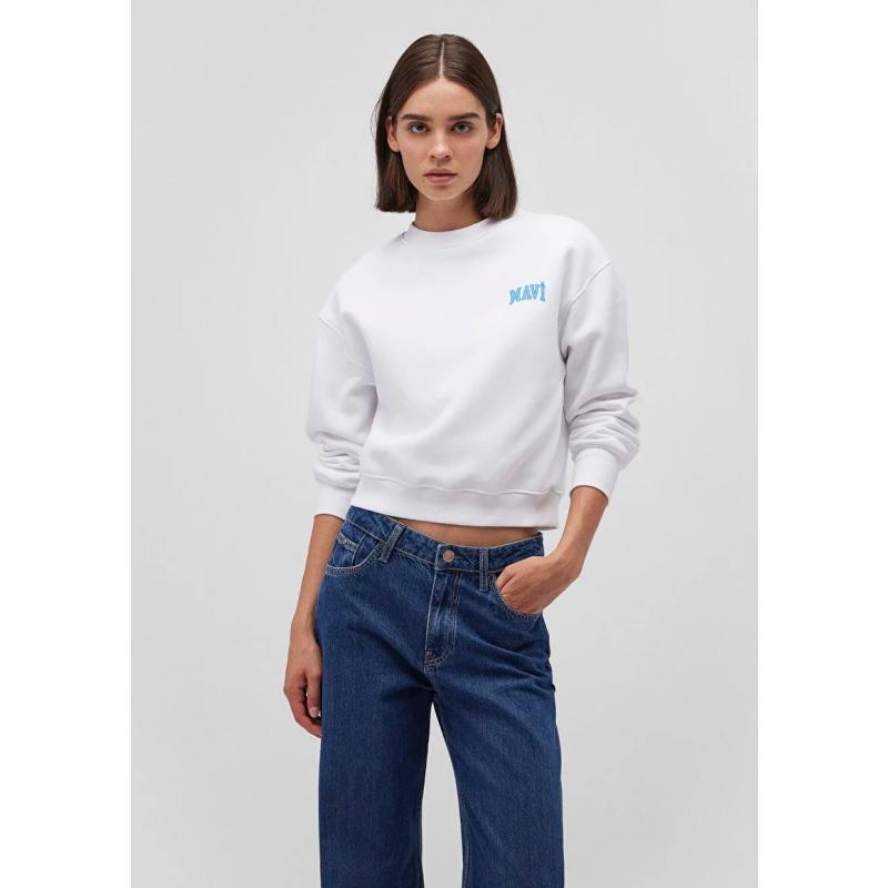 Mavi Logo Baskılı Kadın Crop Sweatshirt (M1611601-620) Mavi Logo Baskılı Kadın Crop Sweatshirt (M1611601-620)
