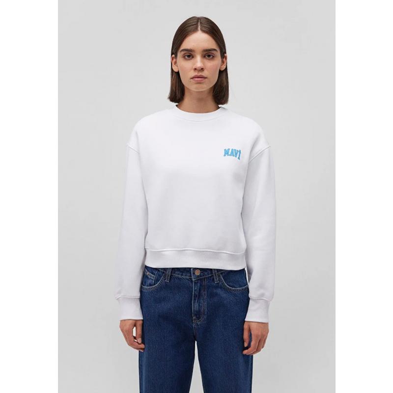 Mavi Logo Baskılı Kadın Crop Sweatshirt (M1611601-620) Mavi Logo Baskılı Kadın Crop Sweatshirt (M1611601-620)