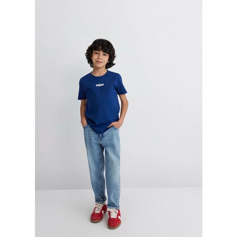 Mavi Miav Baskılı Unisex Çocuk T-shirt (M6633270722) Mavi Miav Baskılı Unisex Çocuk T-shirt (M6633270722)