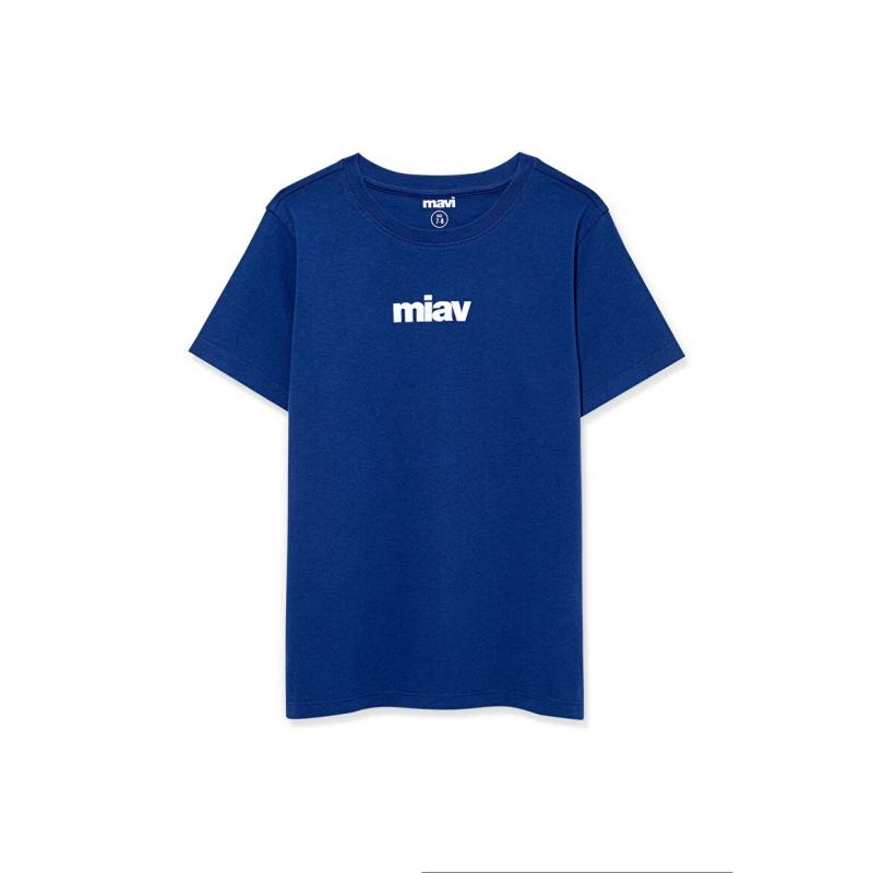 Mavi Miav Baskılı Unisex Çocuk T-shirt (M6633270722) Mavi Miav Baskılı Unisex Çocuk T-shirt (M6633270722)