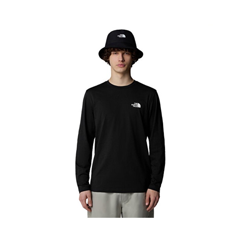 The North Face M L/S Simple Dome Tee Erkek T-shirt NF0A87QNJK31 (NF0A87QNJK31) Siyah