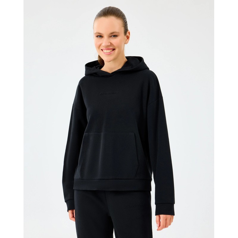 Skechers W Essential Hoodie Kadın Sweatshirt (S2610013-3817) Siyah