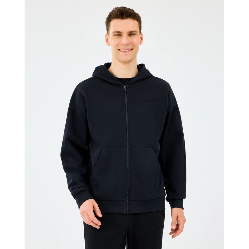 Skechers M Essential Full Zip Hoodie Erkek Sweatshirt (S2610014-3817) Siyah