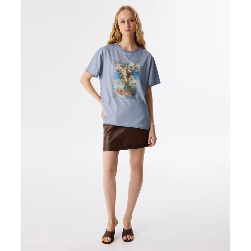 Twist Görsel Baskılı Yıkamalı Kadın T-Shirt (TS1250070047) Twist Görsel Baskılı Yıkamalı Kadın T-Shirt (TS1250070047)