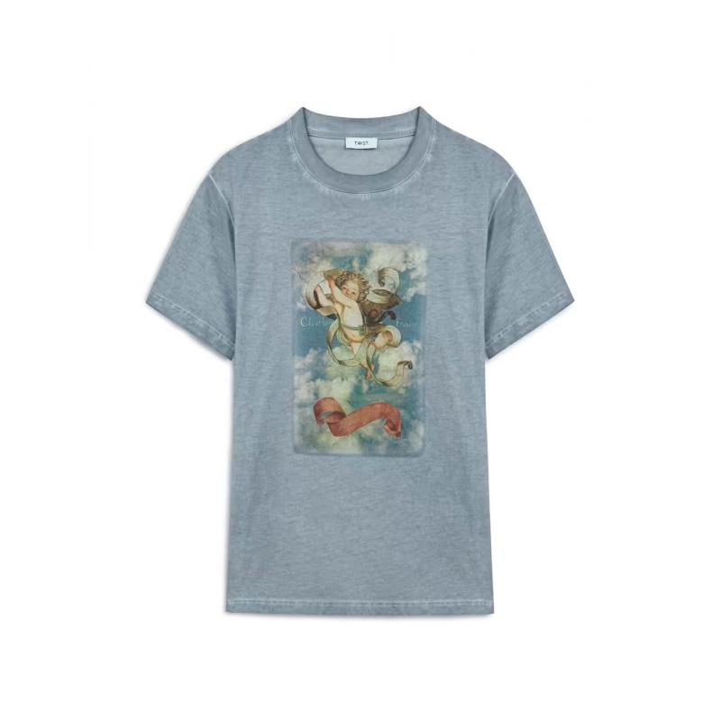 Twist Görsel Baskılı Yıkamalı Kadın T-Shirt (TS1250070047) Twist Görsel Baskılı Yıkamalı Kadın T-Shirt (TS1250070047)