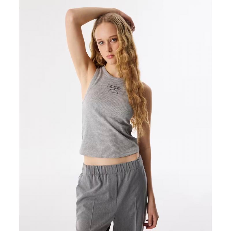 Twist Nakışlı Kadın T-Shirt (TS1250070088) Gri