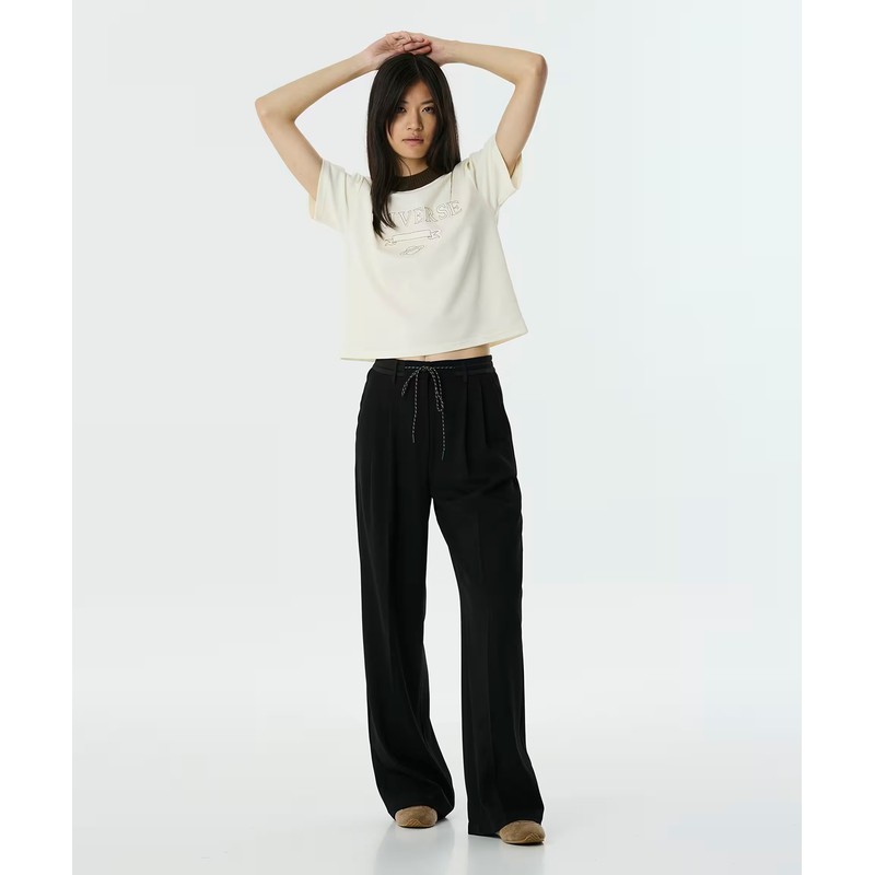 Twist Pileli Kadın Pantolon (TW6250003085) Siyah