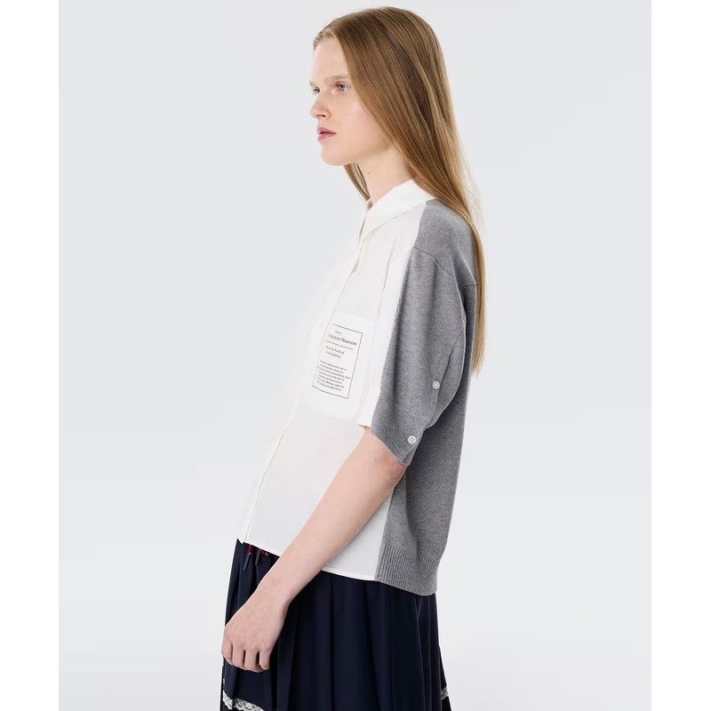 Twist Patchli Kumaş Mix Kadın Gömlek (TW6250025082) Twist Patchli Kumaş Mix Kadın Gömlek (TW6250025082)