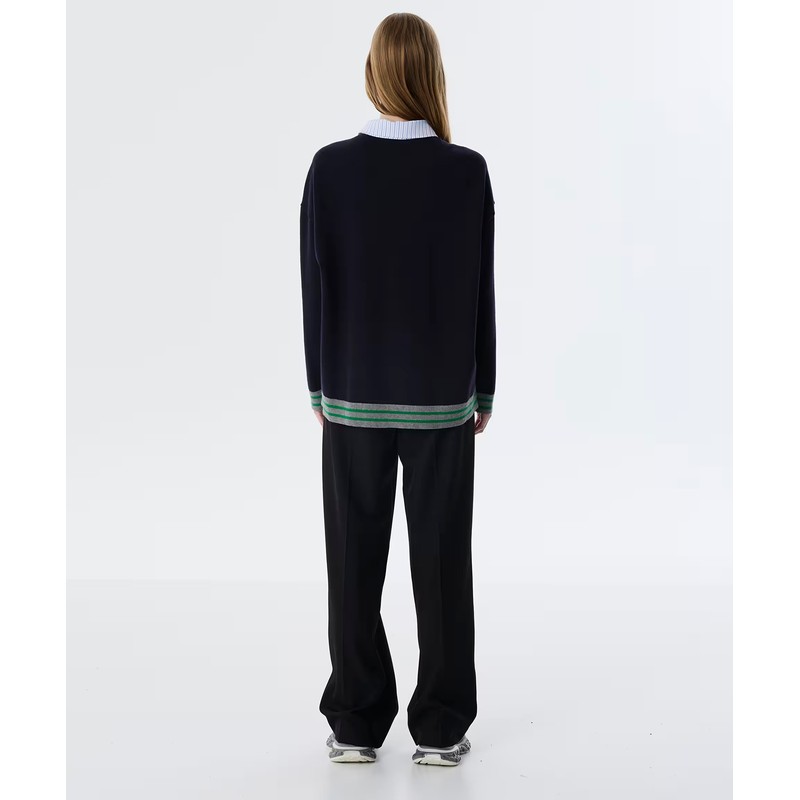 Twist Çift Parça Görünümlü Kumaş Mix Kadın Triko (TW6250050195) Twist Çift Parça Görünümlü Kumaş Mix Kadın Triko (TW6250050195)