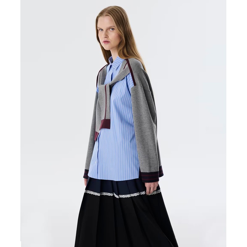 Twist Çift Parça Görünümlü Kumaş Mix Kadın Triko (TW6250050195) Twist Çift Parça Görünümlü Kumaş Mix Kadın Triko (TW6250050195)