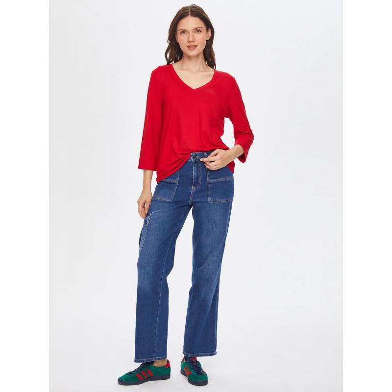 Faik Sönmez V Yaka Truvakar Kol Kadın T-shirt 69025 (U69025) Faik Sönmez V Yaka Truvakar Kol Kadın T-shirt 69025 (U69025)