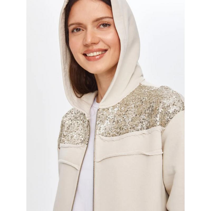 Faik Sönmez Payet Şerit Garnili Kapüşonlu Kadın Eşofman Üstü 69276 (U69276) Faik Sönmez Payet Şerit Garnili Kapüşonlu Kadın Eşofman Üstü 69276 (U69276)