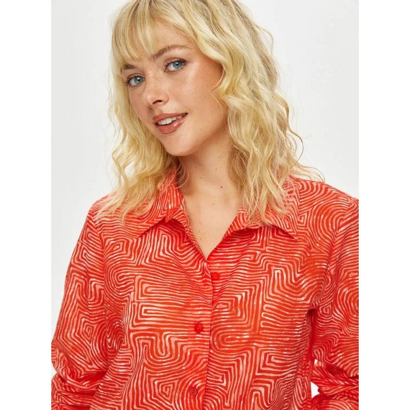 Faik Sönmez Soyut Çizgisel Desen Kadın Vual Gömlek 69321 (U69321) Faik Sönmez Soyut Çizgisel Desen Kadın Vual Gömlek 69321 (U69321)