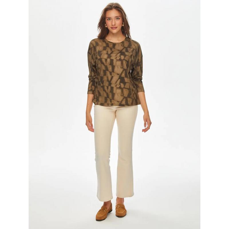 Faik Sönmez Soyut Monochrome Desen Yuvarlak Yaka Kadın Uzun Kol T-shirt 69531 (U69531) Faik Sönmez Soyut Monochrome Desen Yuvarlak Yaka Kadın Uzun Kol T-shirt 69531 (U69531)