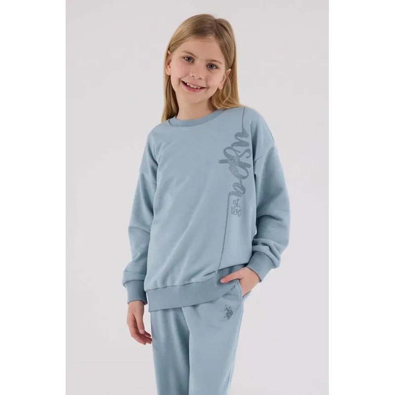 U.S. Polo Assn. Kız Çocuk Eşofman Takımı US2304-4-V3 (US2304-4-V3) Mavi