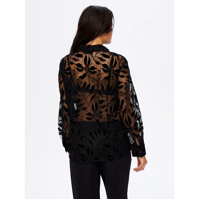 Faik Sönmez Dantelli Kadın Gömlek W26GML018 (UW26GML018) Faik Sönmez Dantelli Kadın Gömlek W26GML018 (UW26GML018)