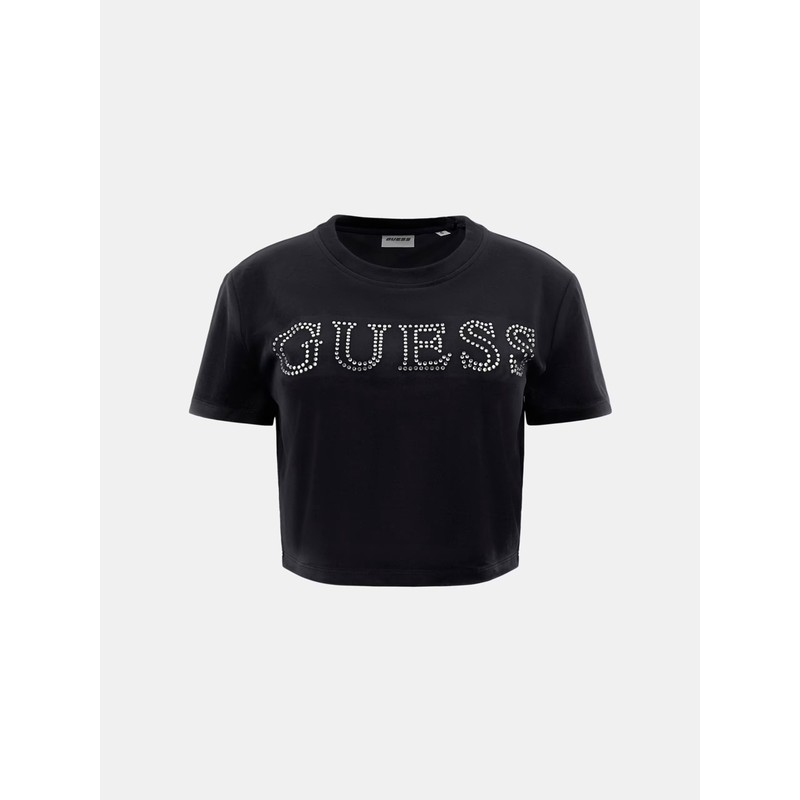 Guess Kadife Kadın Crop T-shirt V3BI01K0232 (V3BI01K0232) Guess Kadife Kadın Crop T-shirt V3BI01K0232 (V3BI01K0232)