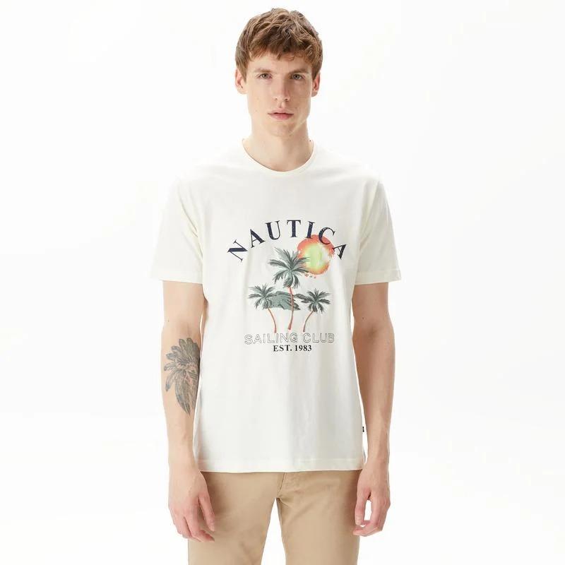 Nautica Erkek T-shirt (V45252T) Krem