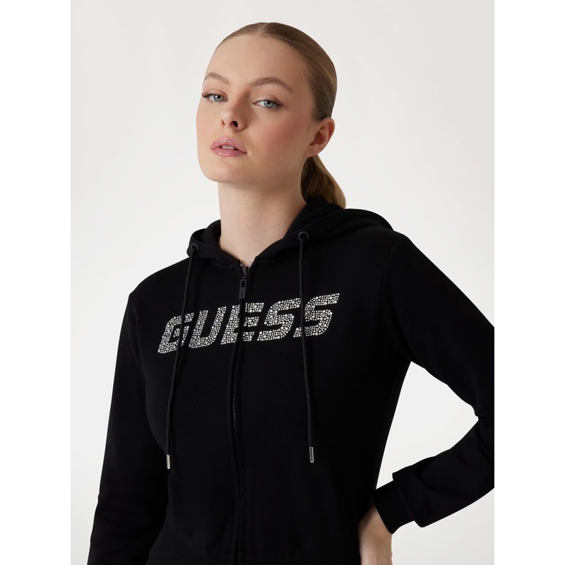 Guess Logolu Yapay Elmas Taşlı Kapüşonlu Kadın Sweatshirt V5GQ10KCRP0 (V5GQ10KCRP0) Guess Logolu Yapay Elmas Taşlı Kapüşonlu Kadın Sweatshirt V5GQ10KCRP0 (V5GQ10KCRP0)