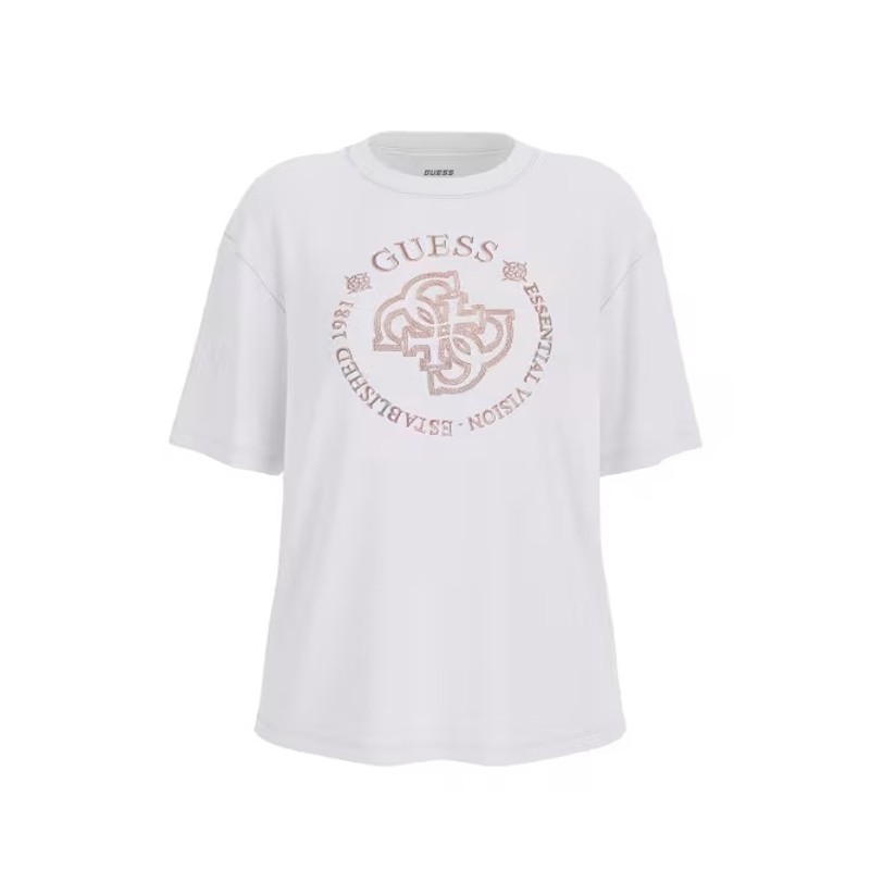 Guess Carla Aktif Boxy Fit Kadın T-Shirt V5YI05KCOA2 (V5YI05KCOA2) Beyaz