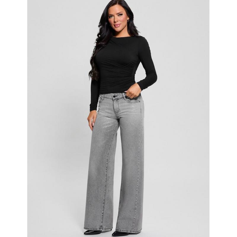 Guess Sexy Palazzo Kadın Jean Pantolon W5RA96D5M31 (W5RA96D5M31) Gri