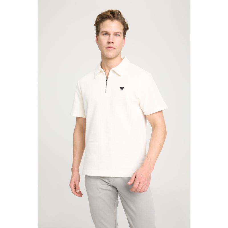 Wrangler Yarım Fermuarlı Erkek Polo T-shirt W7NQ2052861Y (W7NQ2052861Y) Ekru