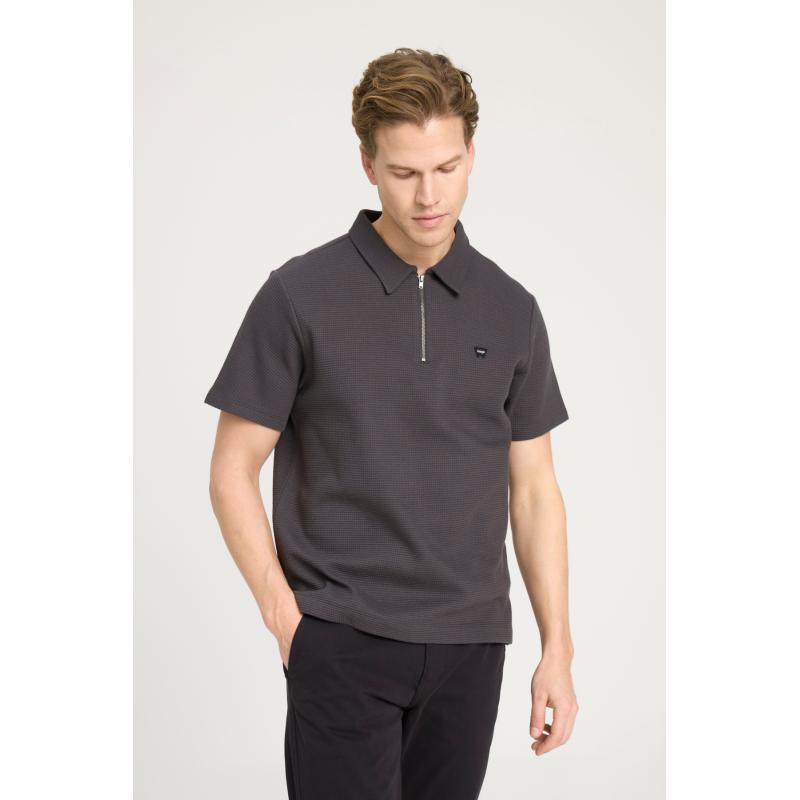 Wrangler Yarım Fermuarlı Erkek Polo T-shirt W7NQ20528633W (W7NQ20528633W) Antrasit